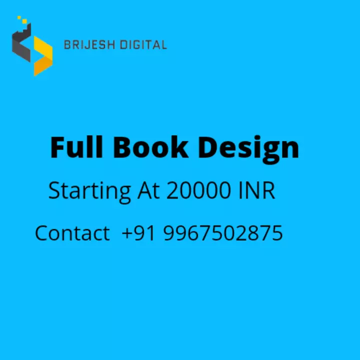Brijesh Digital provide full book design  uploaded by Brijesh Digital  on 10/13/2022