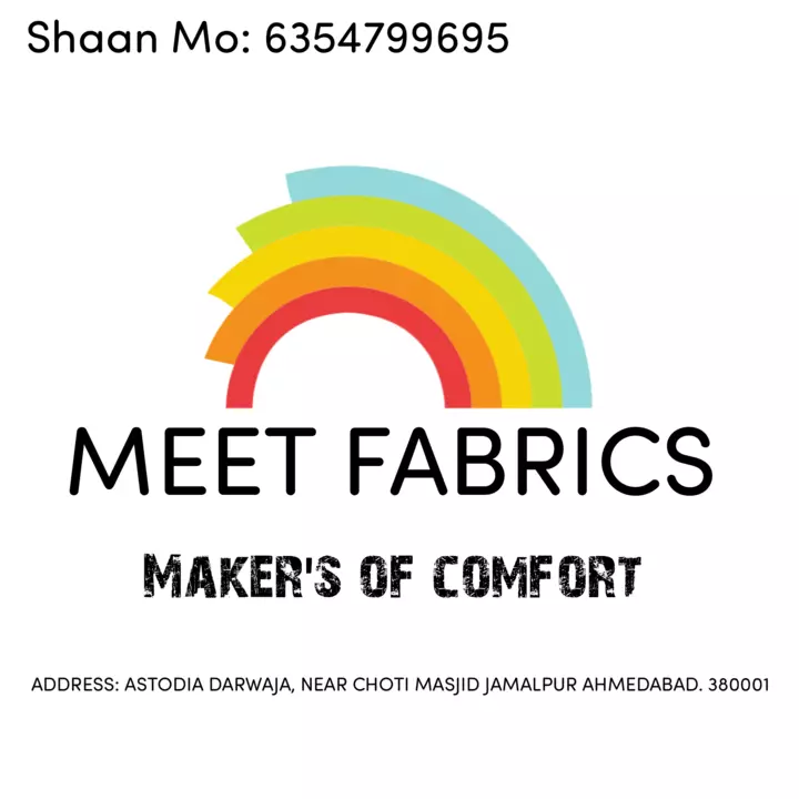 Visiting card store images of Meet fabrics