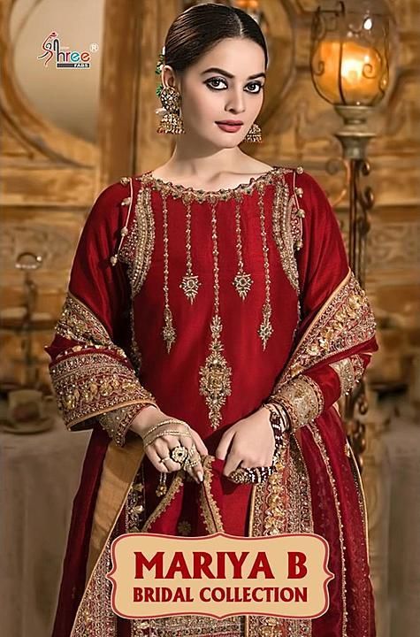 Post image MARIYA B BRIDAL COLLECTION 

TOP HEAVY JORGET WITH CODING EMBRODERY &amp; HEAVY HANDWORK &amp; MIRROR WORK

BOTTOM HEAVY EMBRODERD NET WITH SANTOON INNER 

DUPPTA EMBRODERD NET 

DES 1 in 5 COLOR

*Single and Multiple Available*

*RATE 1499+*

Ready to ship