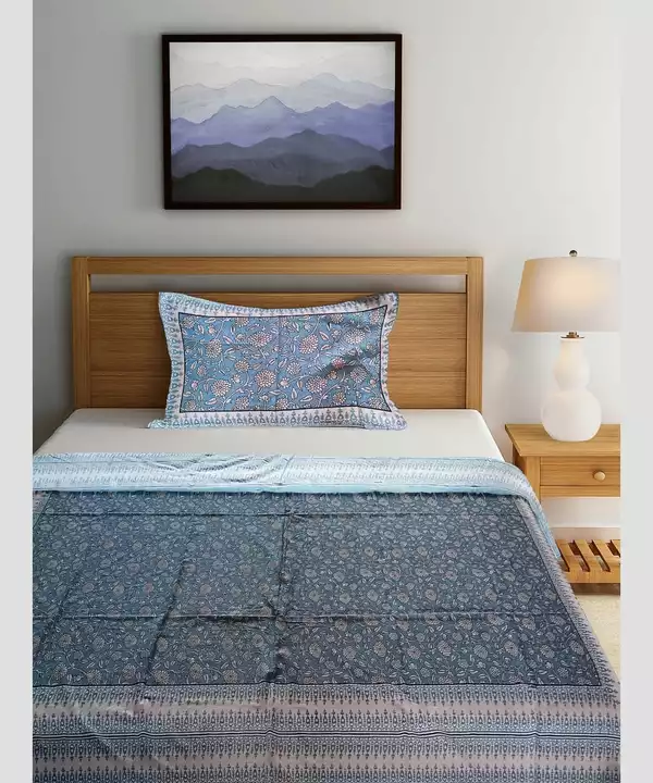 Post image New Design**Arbana Bedsheet:- *Bedsheet Size:- 90x108Fabric:- 100% CottonPackage Contains:- 1 Bedsheet + 2 Pillow Cover (Zip Pillow Cover)