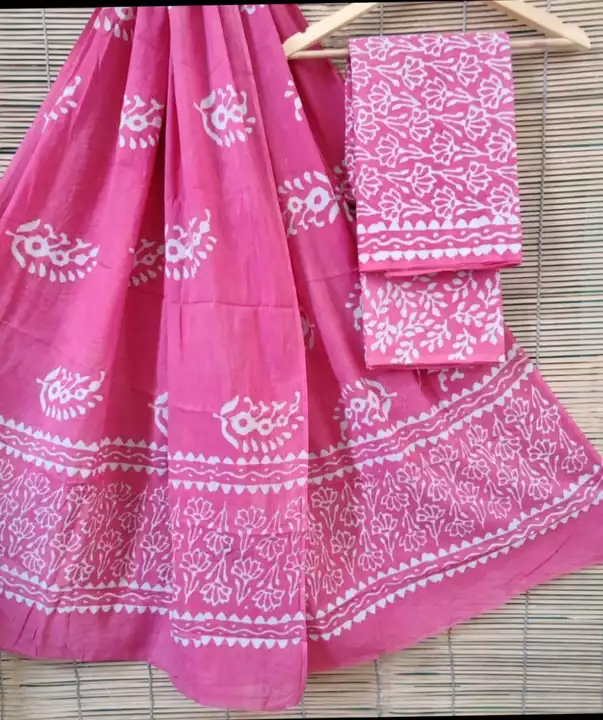 Handblock pure cotton suit  uploaded by Jaipuri Bazar on 10/13/2022