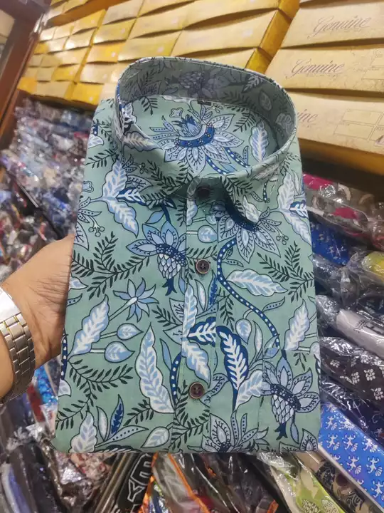 Hand block print mens coton shirt full sleves uploaded by Yash Handicrafts on 10/13/2022