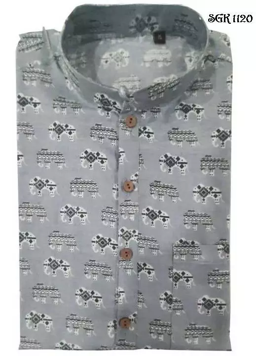 Cotton printed mens short kurtas  uploaded by business on 10/13/2022