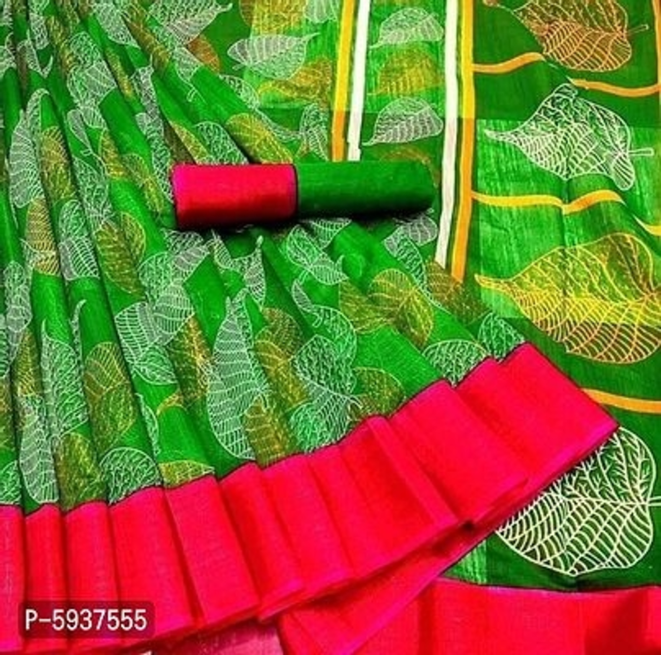 Post image Hey! Checkout my updated collection Soft Cotton Printed Zari Border Saree with Blouse.