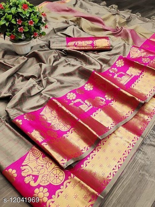Meadow Cotton Silk Saree with Blouse Piece uploaded by business on 1/9/2021