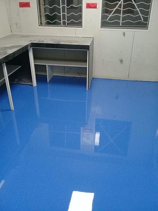 Epoxy floor coating work uploaded by Afraa enterprises on 1/9/2021