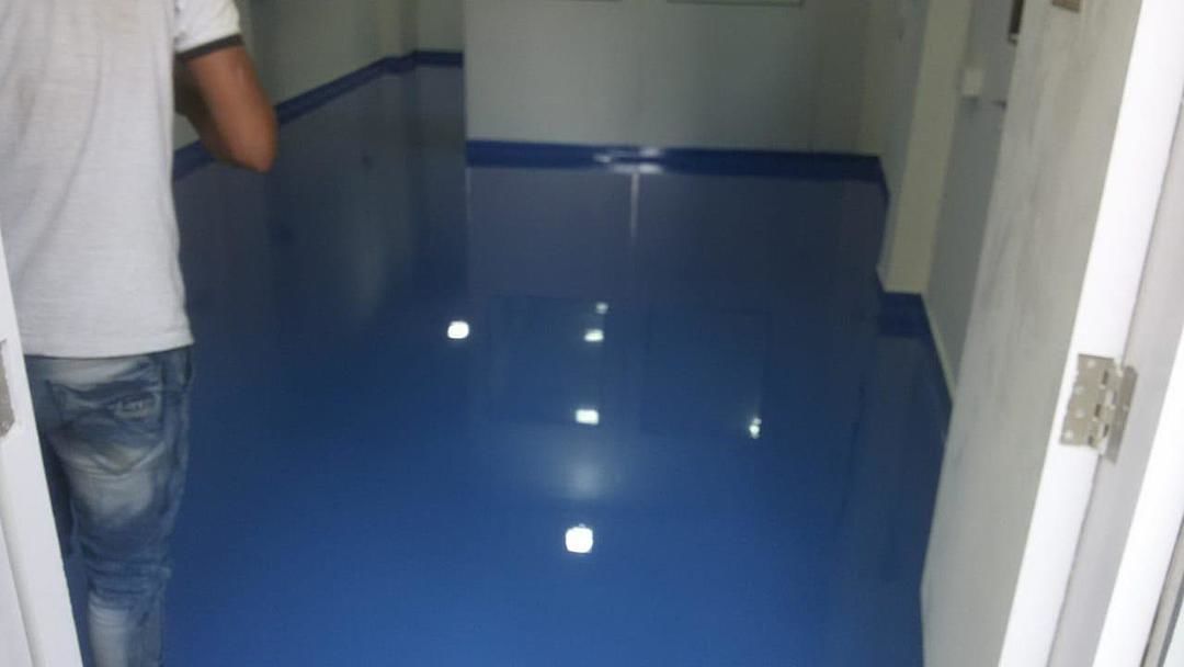Epoxy floor coating work uploaded by Afraa enterprises on 1/9/2021
