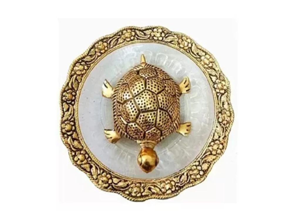 Golden tortoise plate uploaded by Vanshika trading Co. on 10/14/2022