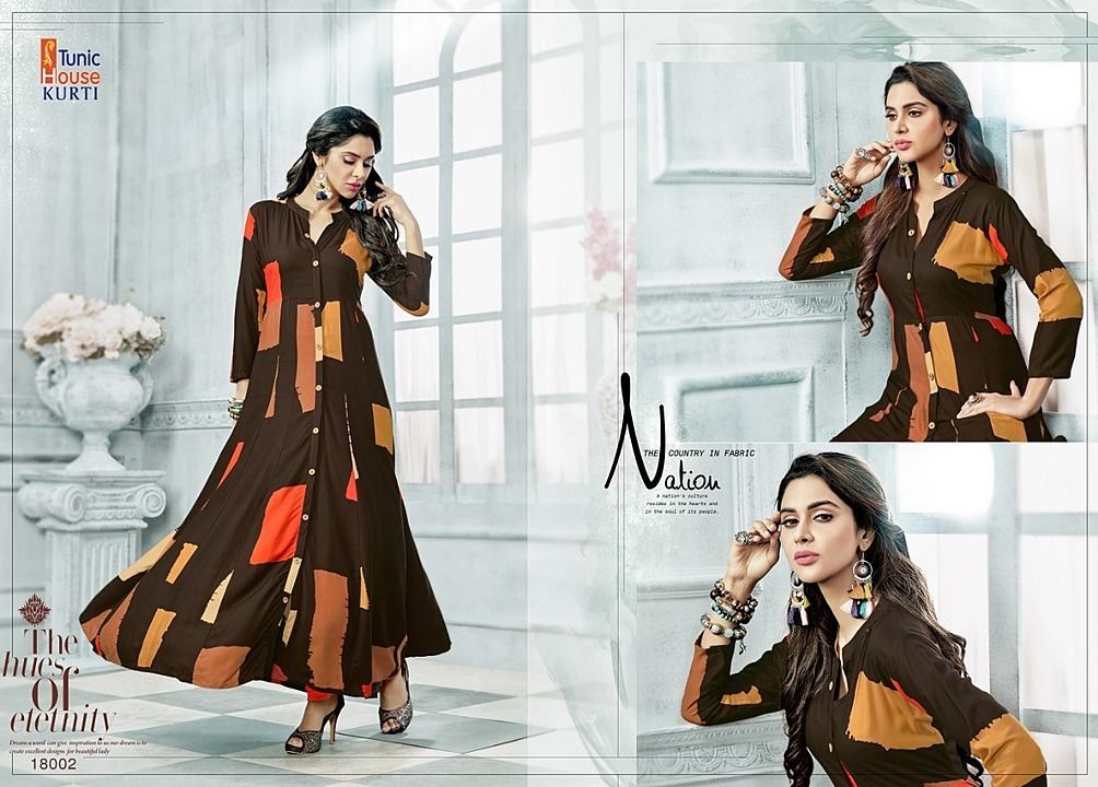 Saysa - Gown Style Long Kurti uploaded by Neha fashion on 6/29/2020