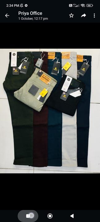 G star 🌟 cotton pant  uploaded by Kavya garments on 10/15/2022