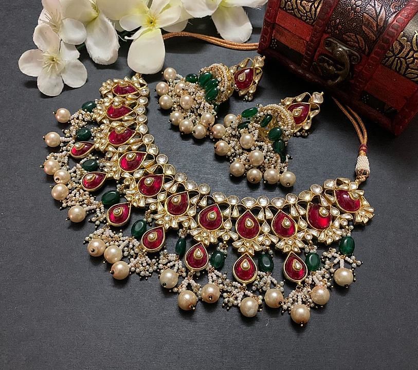 Kundan jewellery uploaded by business on 1/9/2021
