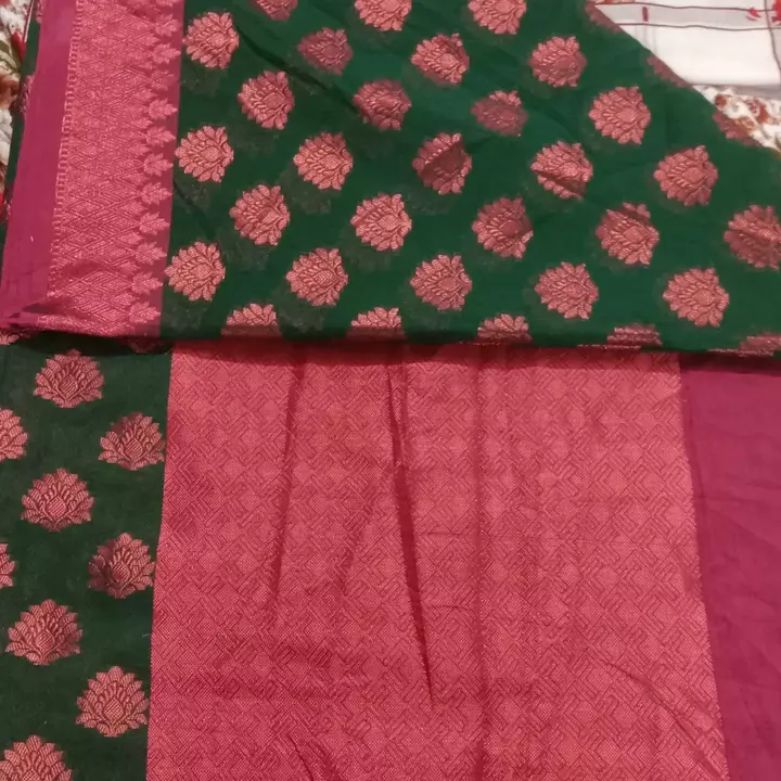 Cotton sarees with copper Zari booti  uploaded by business on 10/15/2022