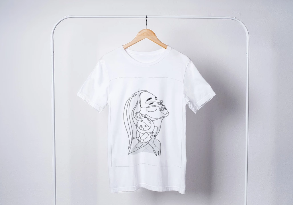 Girl art printed cotton tshirt  uploaded by business on 10/15/2022