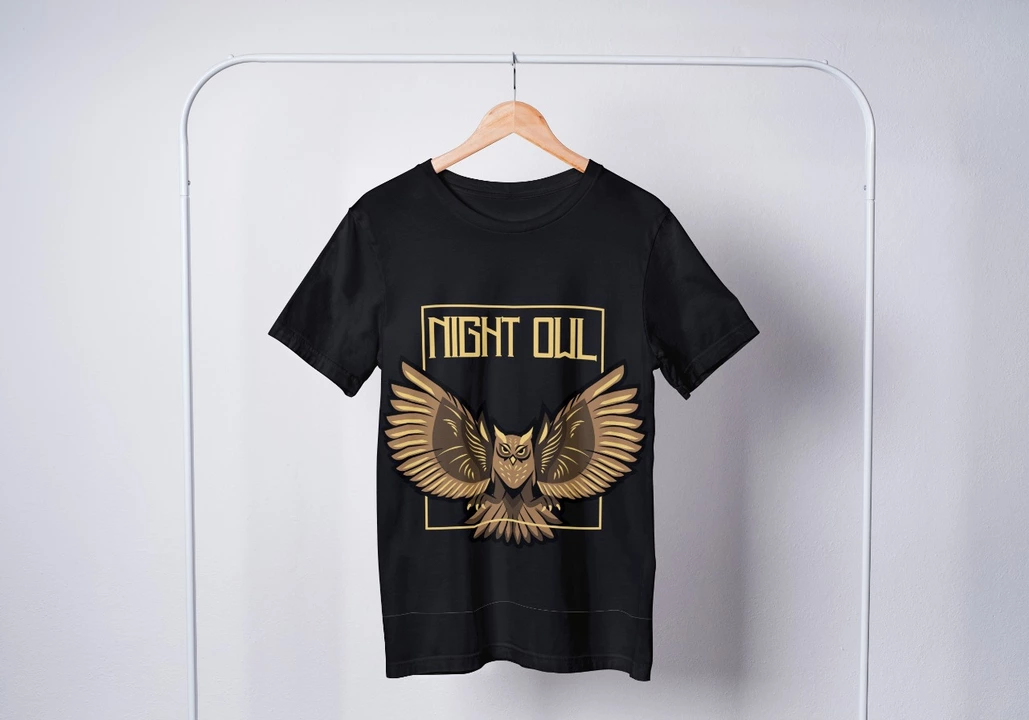 Night owl cotton printed tshirt  uploaded by business on 10/15/2022