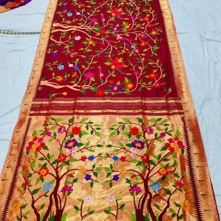 Pure paithani handloom saraa येवला uploaded by Swara paithani handloom silk saree on 10/15/2022