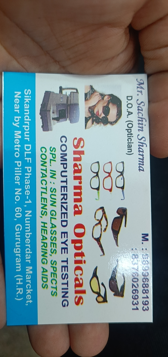 Visiting card store images of Options