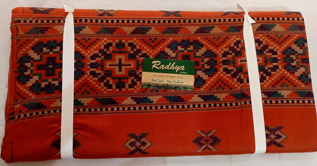 Kullu pure wool self weaving beautiful work with border  uploaded by Ladies boutique and collection on 10/15/2022