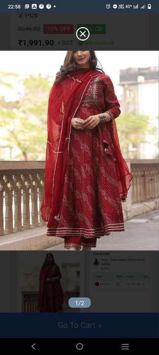 Anarkali dress uploaded by business on 10/15/2022