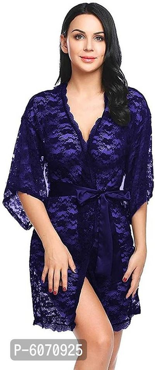 EVLIANA Womens Babydoll Lace Net Robe Lingerie Nightwear Dress for Honeymoon
 uploaded by business on 10/15/2022