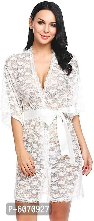 EVLIANA Womens Babydoll Lace Net Robe Lingerie Nightwear Dress for Honeymoon
 uploaded by 🛒 BIG ONLINE SHOPPING 🛍️ on 10/15/2022
