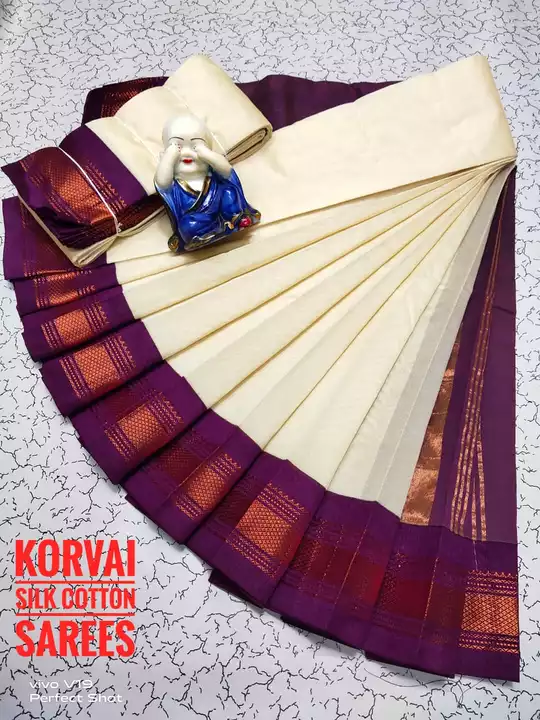 Silk cotton saree  uploaded by VELLAIYAMMAN TEX on 10/16/2022