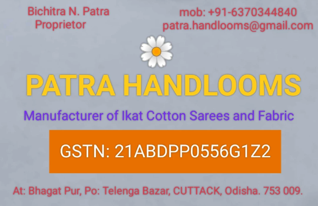 Visiting card store images of Patra Handlooms