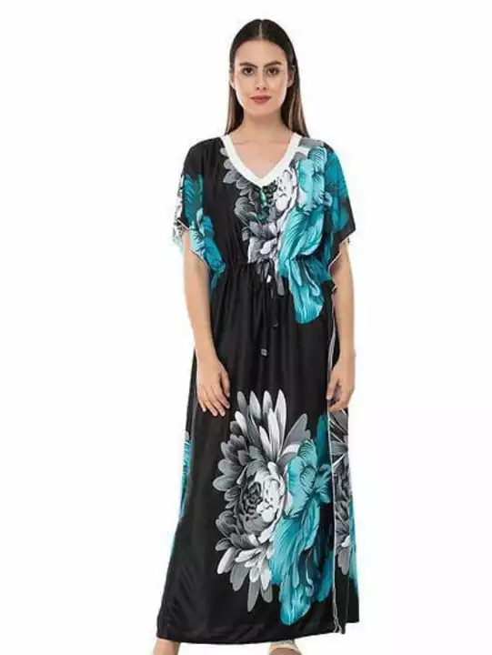 Product image of *Printed Kaftan Nighty*

*Price 350*

*Free Shipping Free Delivery*

*Fabric*: Cotton Blend Type*: G, price: Rs. 350, ID: printed-kaftan-nighty-price-350-free-shipping-free-delivery-fabric-cotton-blend-type-g-d5bc7b57