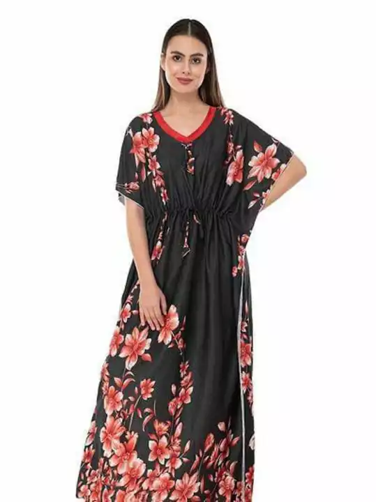 Product image of *Printed Kaftan Nighty*

*Price 350*

*Free Shipping Free Delivery*

*Fabric*: Cotton Blend Type*: G, price: Rs. 350, ID: printed-kaftan-nighty-price-350-free-shipping-free-delivery-fabric-cotton-blend-type-g-c3096a3b