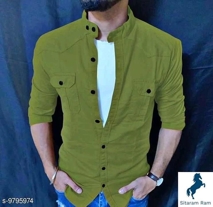 Men's casual double pocket shirt uploaded by business on 1/10/2021