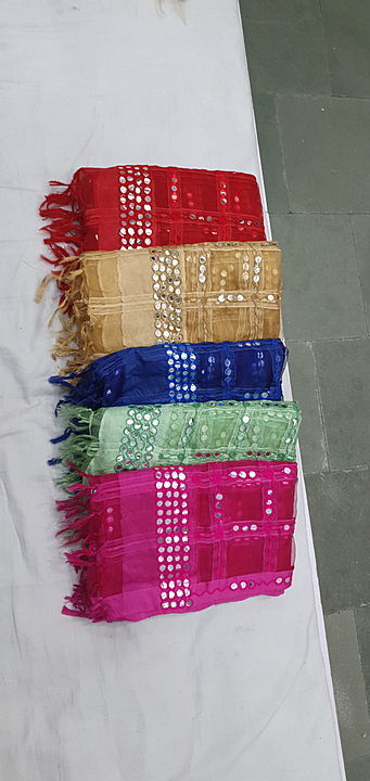 Mirror dupatta uploaded by Shree textile 34 johri bazar jaipur on 1/10/2021