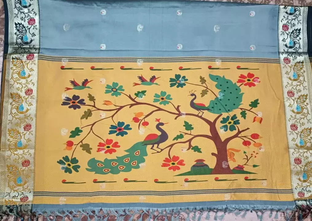 Sico Silk Jaqured Border with Digitally print pallu  uploaded by business on 10/16/2022