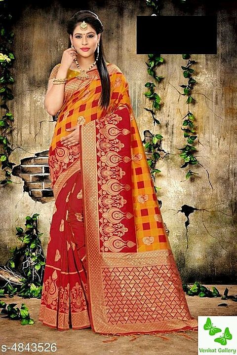 Free Mask Zari Woven Banarasi Silk Sarees With Tassels And Latkans

Fabric: Saree - Banarasi Silk ,  uploaded by Venkat Gallery  on 1/10/2021