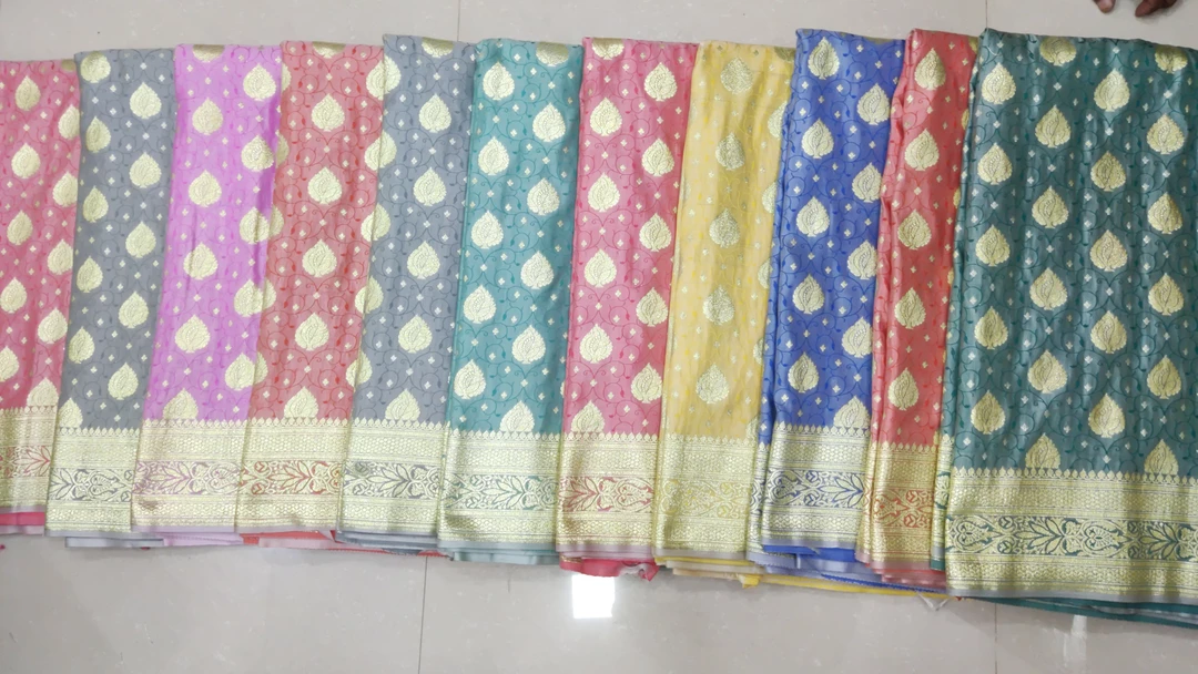 Light color katan silk saree uploaded by Banarsi saree on 10/17/2022