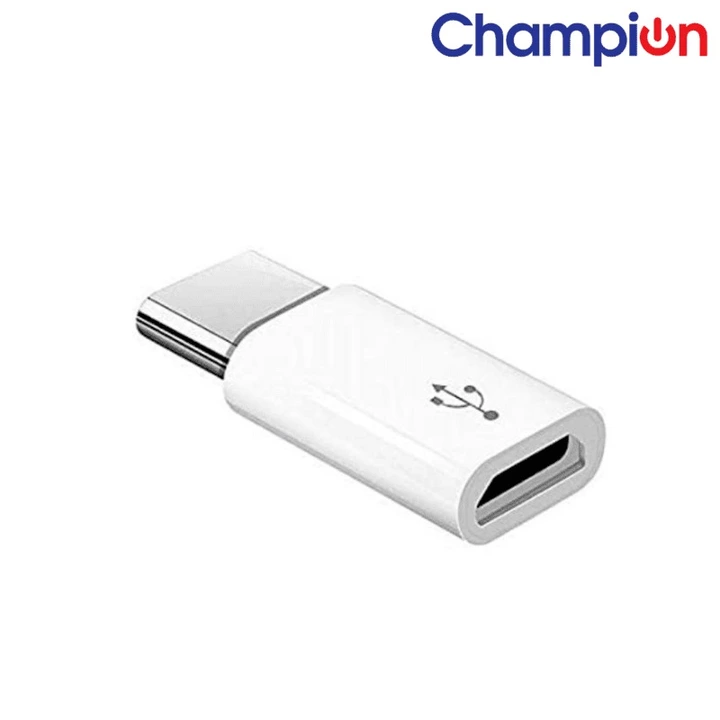 CHAMPION USB Type C Adapter,Micro USB to USB C Adapter, Data Syncing and Charging Adapter White uploaded by Techcommerce.in on 10/17/2022