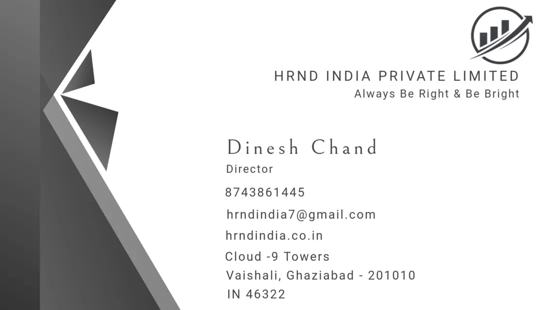 Visiting card store images of HRND INDIA Pvt. Ltd.