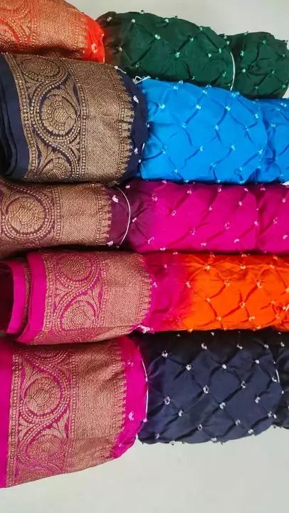 Banarasi warm silk R/P bandhani sarees uploaded by business on 10/17/2022
