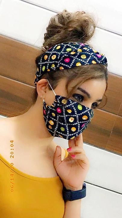 Post image For girl Beautiful mask and matching hair band  only 45
For order plzz contact 9815534605  this is bulk order price