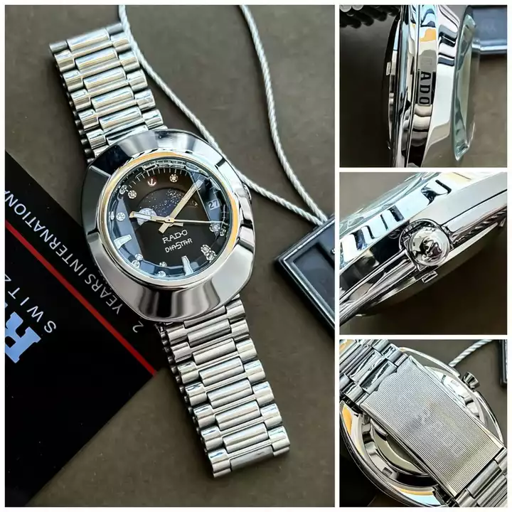 *Rado hot selling Sun-Moon model Stainless Steel Case With Black Dial*🔥🔥🔥
⭐️ ⭐️⭐️

*💰PRICE-RS 12 uploaded by Lookielooks on 10/18/2022