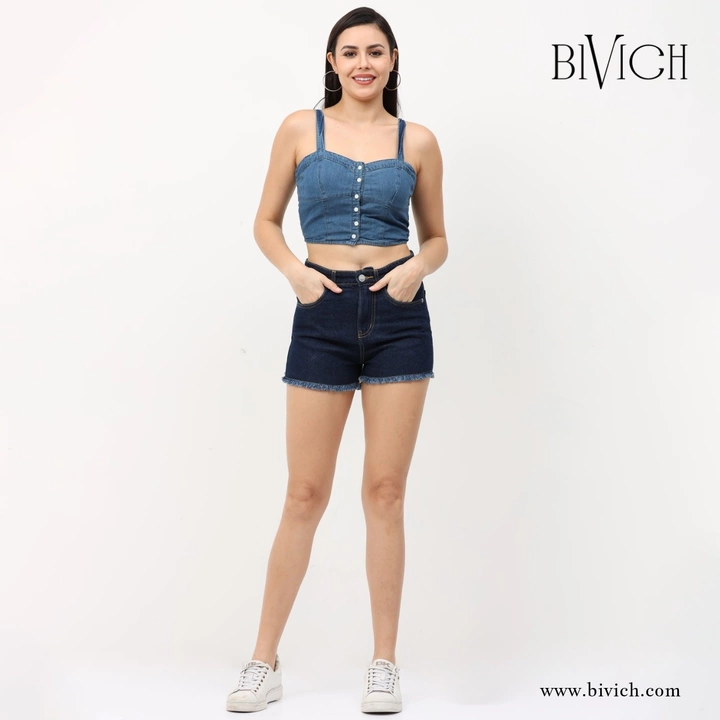 Bivich- Denim hot shorts for women. New collection  uploaded by Mivit Apparels on 10/18/2022