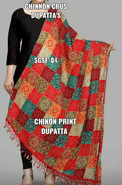 Post image Chinnon Crus Dupatta with Resham Detallings

Length 2.25 mtr &amp; width 44"

Home Washable/Fast Colour

Party/Festive/Occasion wear

Available in more prints n colours