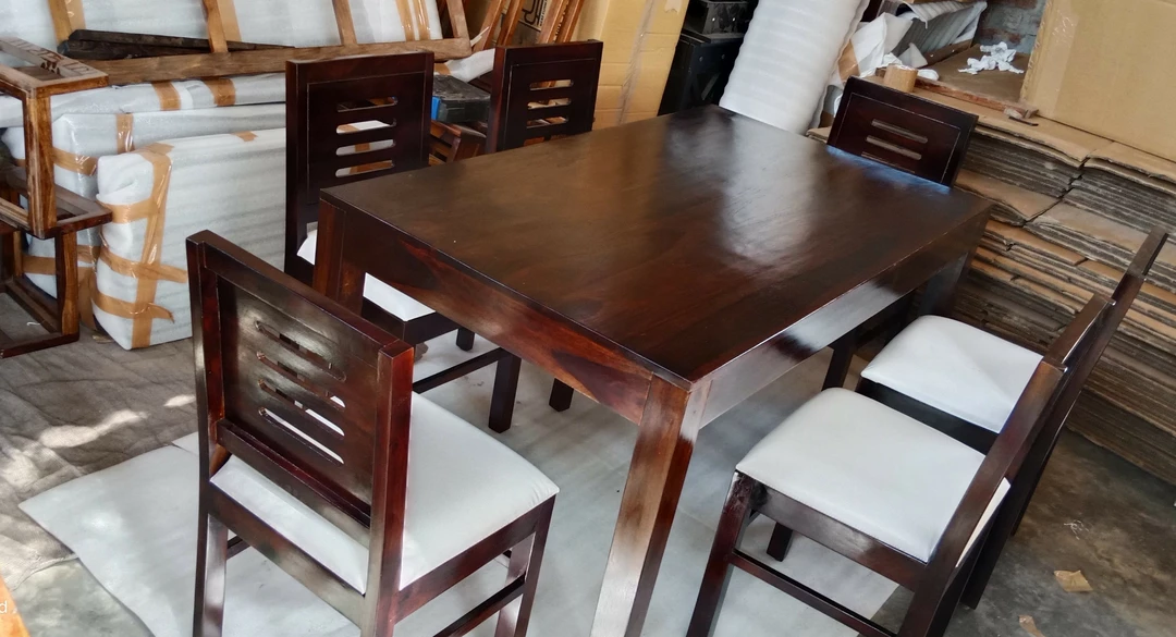 Solid wood SheeSham wood furniture dining table  uploaded by Kalka export on 10/19/2022