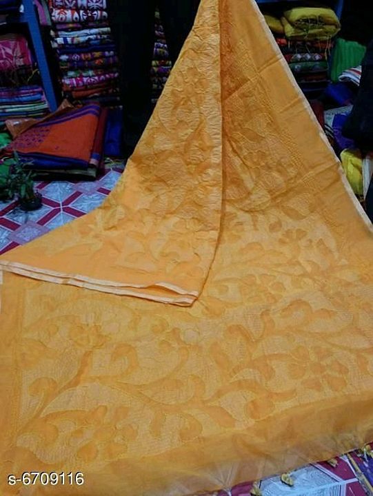 Katha stitch embroidery work handloom saree with BP uploaded by ADSHOP ® on 1/11/2021