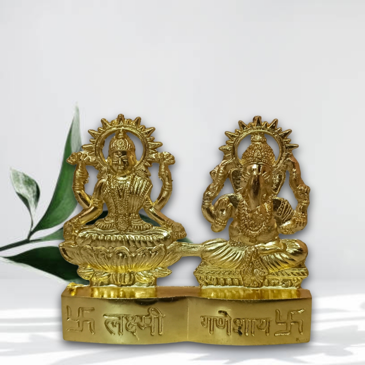 Starpion Gold Plated Laxmi Ganesh Pair Idols in Metal For Pooja Room,Home Temple Decoration  uploaded by business on 10/20/2022