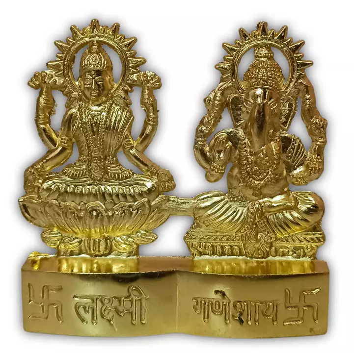 Starpion Gold Plated Laxmi Ganesh Pair Idols in Metal For Pooja Room,Home Temple Decoration uploaded by business on 10/20/2022