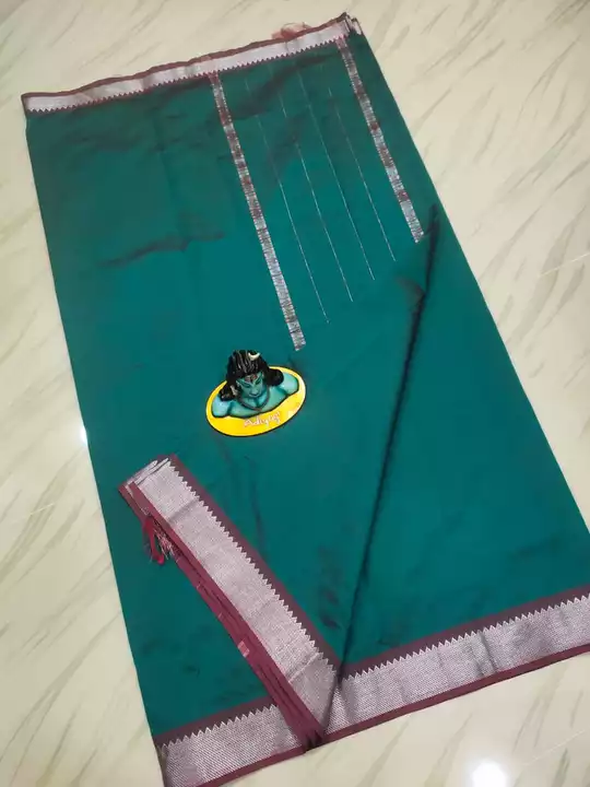 Mangalagiri cotton saree with silver zari border and pallu  uploaded by Supriya label on 10/20/2022