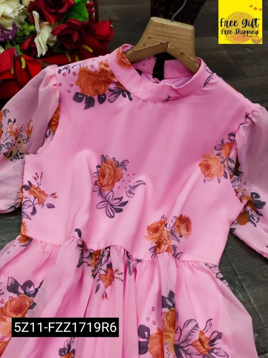 Georgette floral gown  uploaded by Supriya label on 10/20/2022