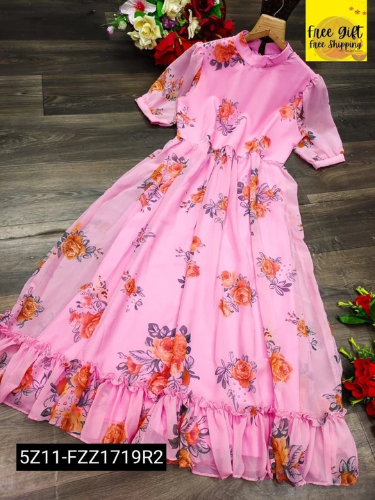 Georgette floral gown  uploaded by Supriya label on 10/20/2022