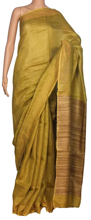 Hand woven silk linen saree with blouse piece. uploaded by Mani Handloom on 10/20/2022
