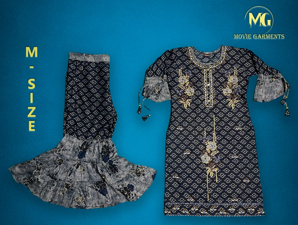 Sharara & Kurti Set For Kids uploaded by Movie Garments on 10/21/2022