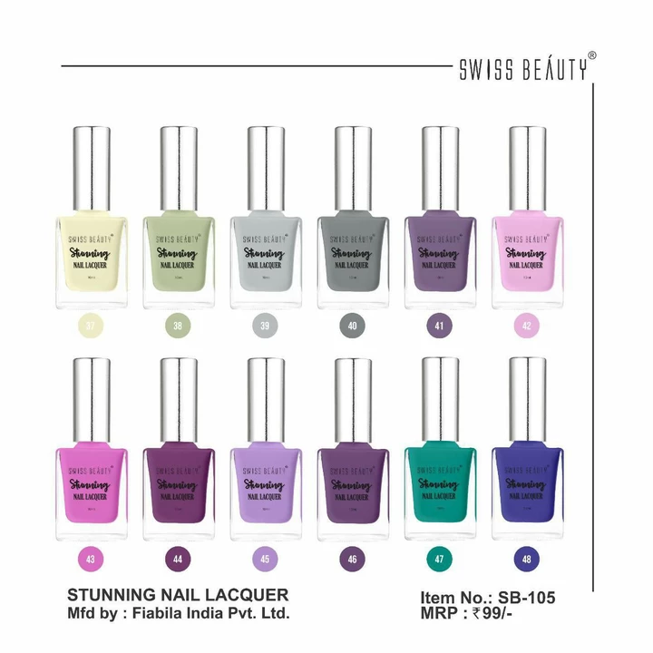 Product image of Swiss beauty nailpaint set of 12 pcs , price: Rs. 659, ID: swiss-beauty-nailpaint-set-of-12-pcs-6fb513d1